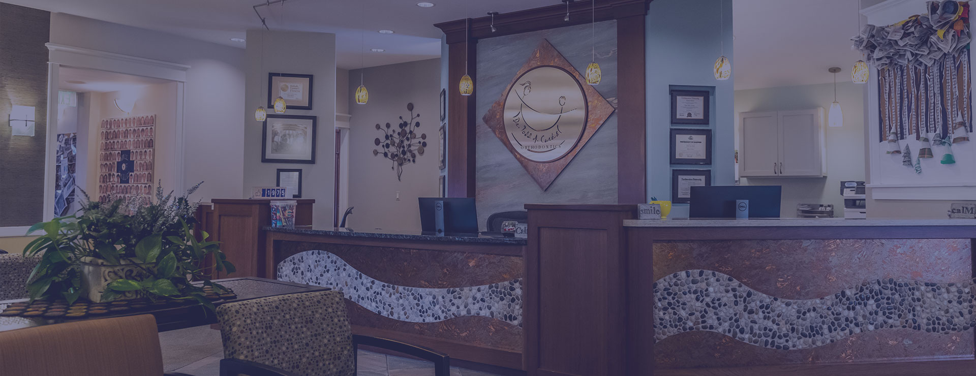 Sycamore Orthodontist Curtis and Barysenka office front desk in Sycamore, IL